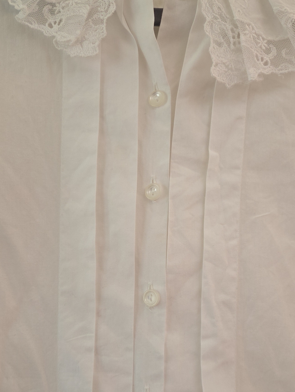 Peter Pan Lace Collared Vintage Shirt Size 4 - Picture 4 of 6